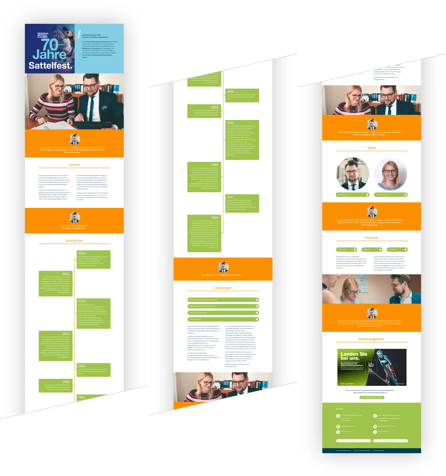 Kanzlei Kühnel & Bärmann – Abwicklungsansicht der Singlepage