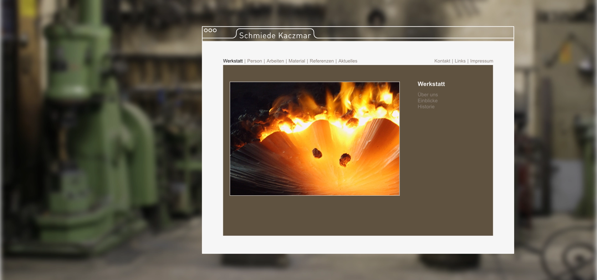 Internetauftritt für die Schmiede Kaczmar